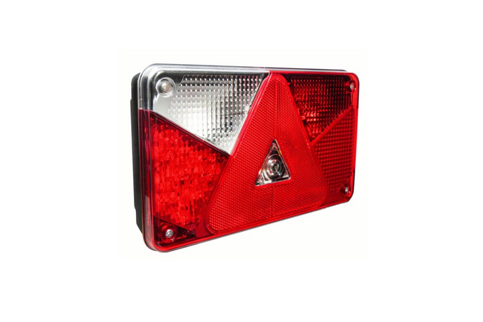 ASPÖCK MULTIPOINT V LED galinis žibintas su bajoneto jungtimi, 8 kontaktų, 7 funkcijų, kairėje pusėje