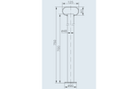 WINTERHOFF RSR48-700 fiksuota atrama 150 kg bortinei priekabai 48 mm 700 mm