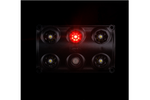 HORPOL LWD2157/CZ LED 900lm juodas automobilio salono žibintas su jungikliu ir raudonu diodu