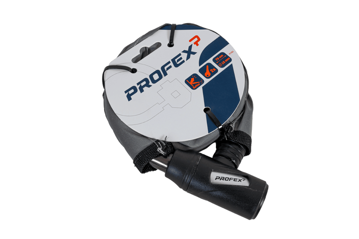 „PROFEX Reflex“ plieninė šarvuota dviračio spyna, 70 cm ilgio
