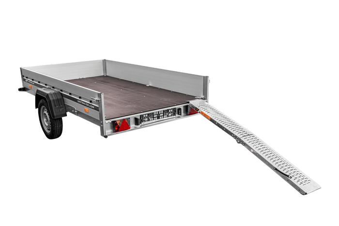 UNITRAILER ALR004B sulankstoma plieninė rampa priekabai 190 cm 200 kg