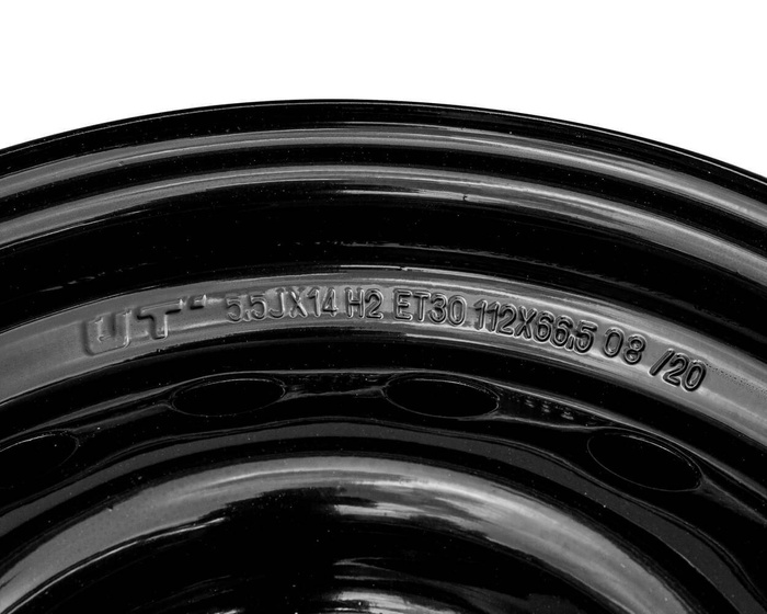 Plieninis ratlankis UNITRAILER priekabai juoda 5.5Jx14"H2 5x112 ET:30