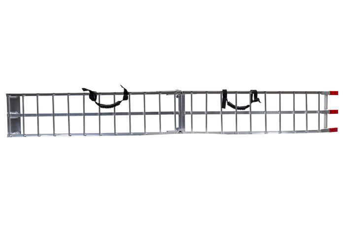 UNITRAILER ALR002 sulankstomos rampos, aliuminio rampos priekaboms, 221 cm, 680 kg, su diržu, 2 vnt. komplektas