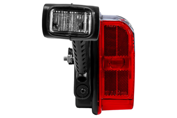 ASPÖCK EUROPOINT III LED galiniai žibintai su bajoneto jungtimi, 7 kontaktų, ASS2, su garso signalu, 7 funkcijos, kairė ir dešinė.